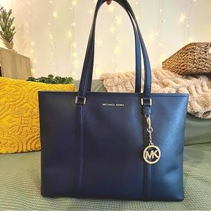 Michael Kors Large Navy Tote Bag